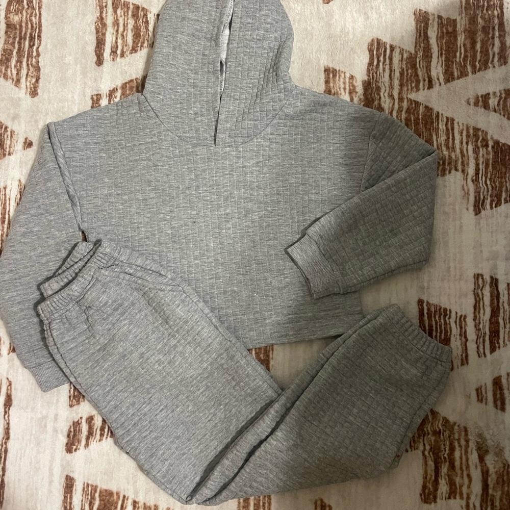 Gray girls matching set